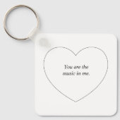 Een hartvormige gepersonaliseerde tekst sleutelhanger (Voorkant)