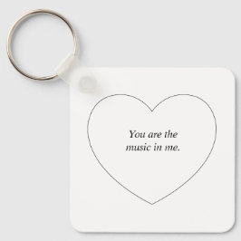 Een hartvormige gepersonaliseerde tekst sleutelhanger