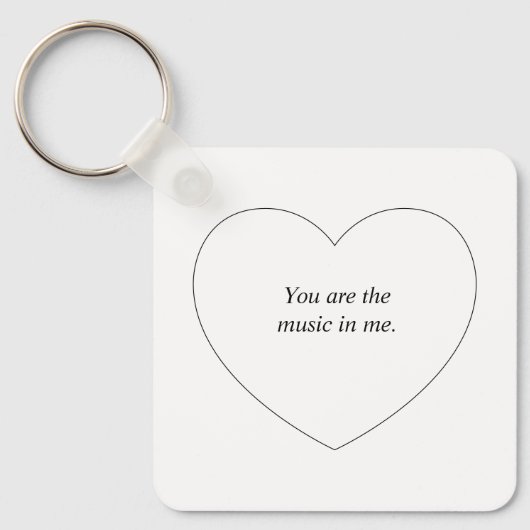 Een hartvormige gepersonaliseerde tekst sleutelhanger (Voorkant)