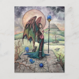 Een Harvest Moon Fantasy Gothic Fairy Art Briefkaart