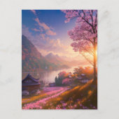 Een haven van een visser briefkaart (Voorkant)