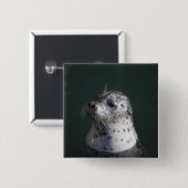 Een havenzegel vierkante button 5,1 cm (Voorkant /achterkant)