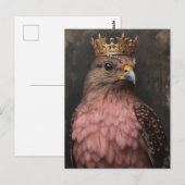 Een havik met een kroon briefkaart (Voorkant / Achterkant)