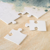 Een havik zit op het dak van een wolkenkrabber legpuzzel (Zijkant)