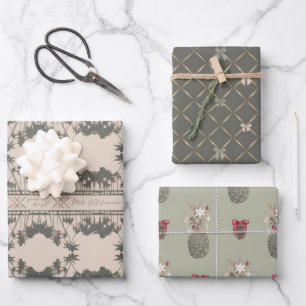 Een Hawaïaans kerstpapier voor stijlvolle kerstins Inpakpapier Vel