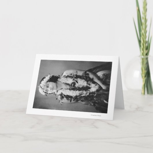 Een Hawaiiaanse Hula Danser PhotographHawaii Kaart (Voorkant)