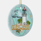 Een Hawaiiaanse vuurtoren Keramisch Ornament (Rechts)