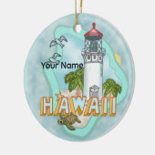 Een Hawaiiaanse vuurtoren Keramisch Ornament (Links)