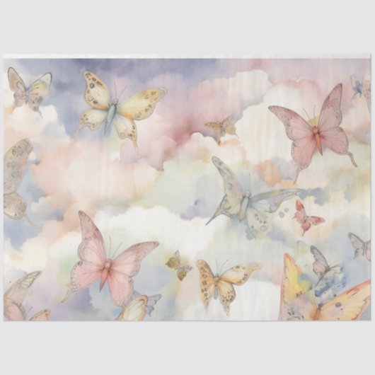 Een Heavenly Butterfly Series Design 10 Tissuepapier (Voorkant)
