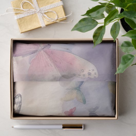 Een Heavenly Butterfly Series Design 12 Tissuepapier (Geschenk)