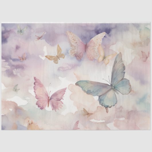 Een Heavenly Butterfly Series Design 5 Tissuepapier (Voorkant)