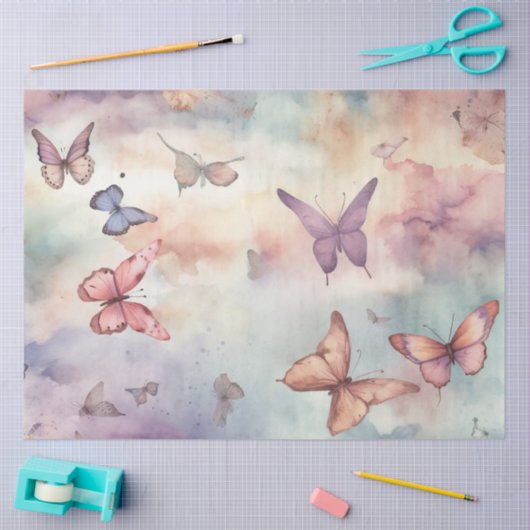 Een Heavenly Butterfly Series Design 8 Tissuepapier (Craft)