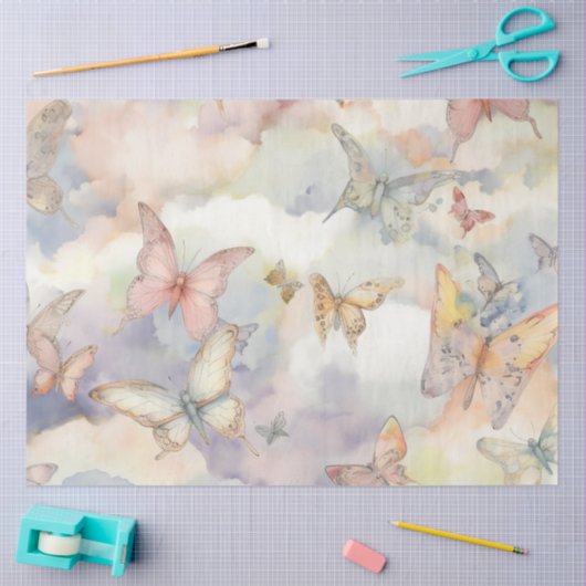 Een Heavenly Butterfly Series Design 9 Tissuepapier (Craft)