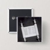 Een Hebreeuwscrol Vierkante Button 5,1 Cm (Voorkant /achterkant)