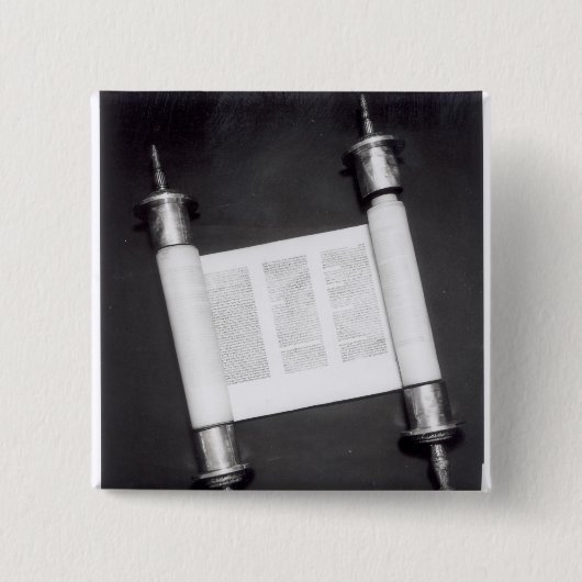 Een Hebreeuwscrol Vierkante Button 5,1 Cm (Voorkant)