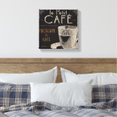 Een hedendaagse beker koffie canvas afdruk (Insitu (Slaapkamer))