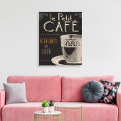 Een hedendaagse beker koffie canvas afdruk (Insitu (Woonkamer))