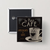 Een hedendaagse beker koffie vierkante button 5,1 cm (Voorkant /achterkant)