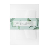 Een hedendaagse eucalyptusbruinbruiloft in de mode uitnodigingen wikkel (Voorkant Voorbeeld)