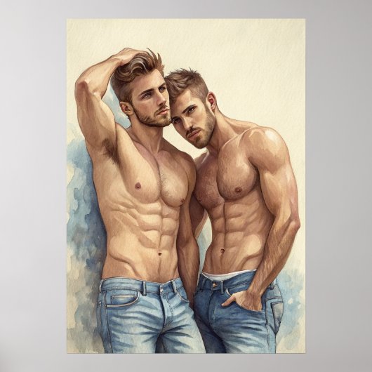 Een Hedenlands Mannelijk Portret in Positie Poster (Voorkant)