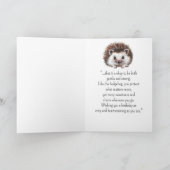 Een Hedgehog persoonlijkheid Verjaardag Fun Animal Kaart (Binnen)