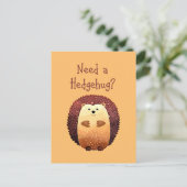 Een Hedgehug Cute Hedg Animal Fun nodig Briefkaart (Staand voorkant)
