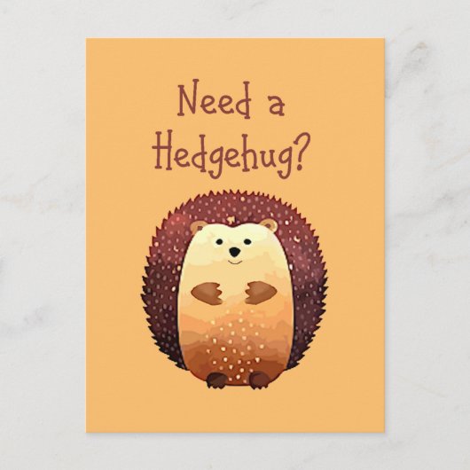 Een Hedgehug Cute Hedg Animal Fun nodig Briefkaart (Voorkant)