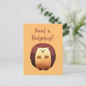 Een Hedgehug Cute Hedg Animal Fun Quote Briefkaart (Staand voorkant)