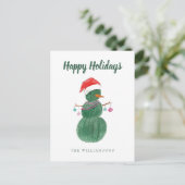 Een heel Cactus kerstman Briefkaart (Staand voorkant)