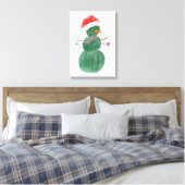 Een heel Cactus kerstman Canvas Afdruk (Insitu (Slaapkamer))