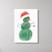 Een heel Cactus kerstman Canvas Afdruk (Voorkant)