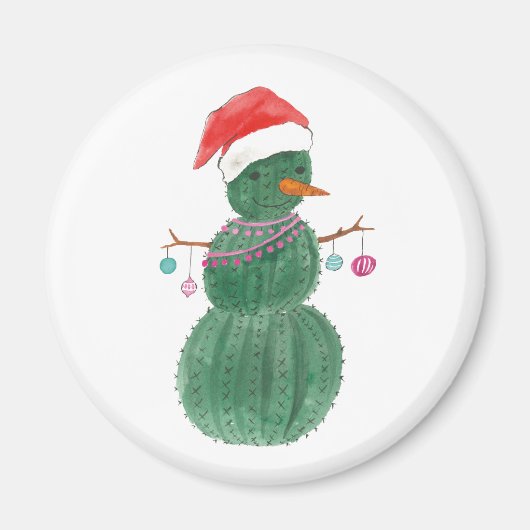 Een heel Cactus kerstman Magneet (Voorkant)