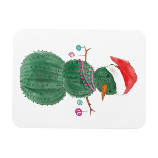 Een heel Cactus kerstman Magneet (Horizontaal)