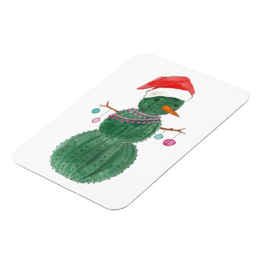 Een heel Cactus kerstman Magneet (Linkerzijde)