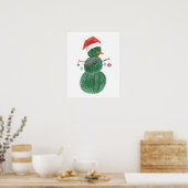 Een heel Cactus kerstman Poster (Keuken)