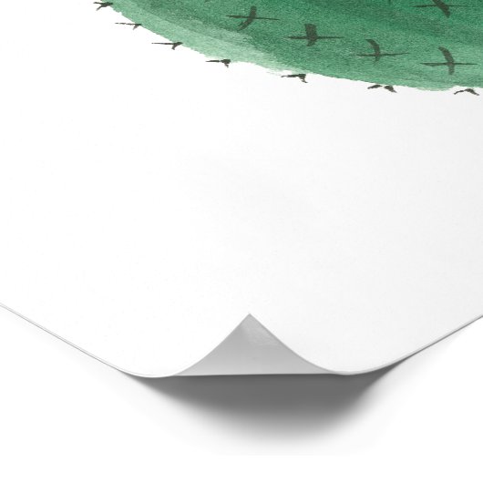 Een heel Cactus kerstman Poster (Hoek)