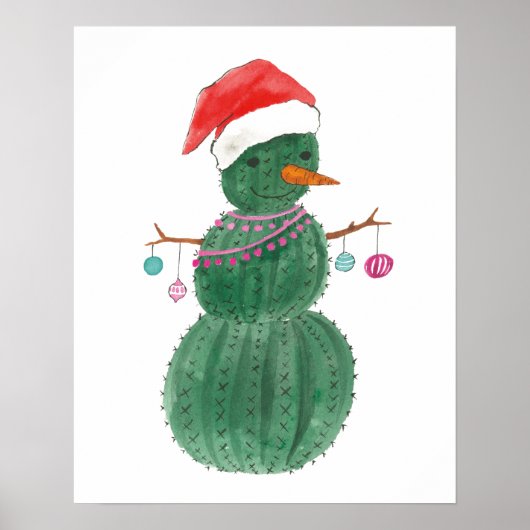 Een heel Cactus kerstman Poster (Voorkant)
