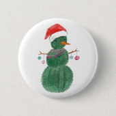 Een heel Cactus kerstman Ronde Button 5,7 Cm (Voorkant)