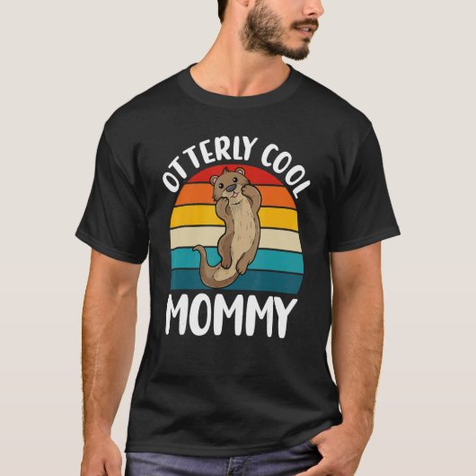 Een heel coole mammie schattige otterretro moeder' t-shirt (Voorkant)