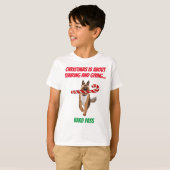 Een heel Duits Shepherd Candy Cane Kerstmis T-shirt (Voorkant volledig)
