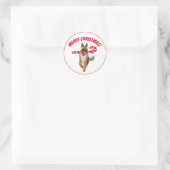 Een heel Duitse Herders Kerst Kandijstok Kerstmis Ronde Sticker (Tas)