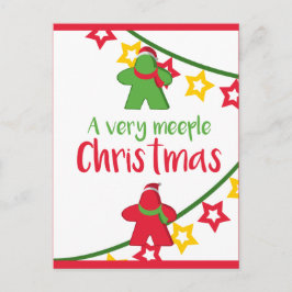 Een heel fraai kerstbordspel briefkaart