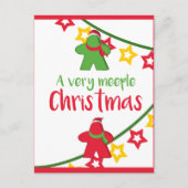 Een heel fraai kerstbordspel briefkaart (Voorkant)