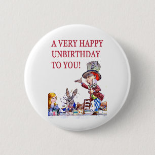 Een heel gelukkig niet-verjaardag aan jou ronde button 5,7 cm