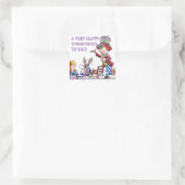 Een heel gelukkige verjaardag voor jou! vierkante sticker (Tas)