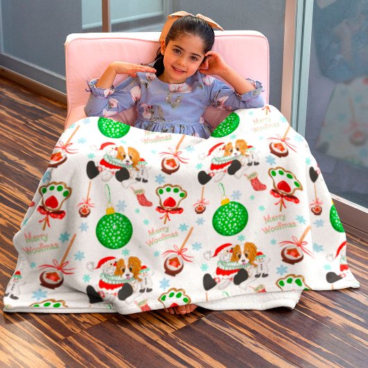 Een heel kerstfeest Cavalier King Charles Kerstmis Fleece Deken
