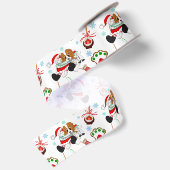 Een heel kerstfeest Cavalier King Charles Kerstmis Satijnen Lint (Achterkant)