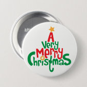 Een heel kerstfeest ronde knop button 7,6 cm (Voorkant /achterkant)