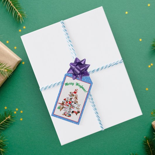 Een heel kerstfeest voor honden cadeaulabel