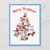 Een heel kerstfeest voor honden feestdagenkaart (Voorkant)